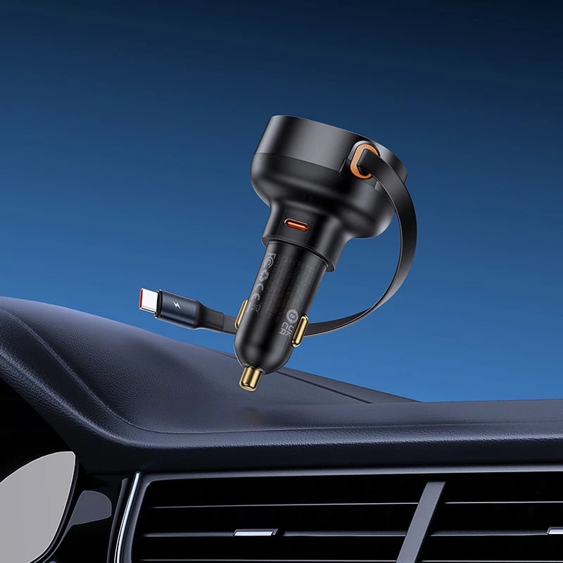 Karikues veture Baseus Enjoyment Pro, USB-C (femër/mashkull), 60W, i zi