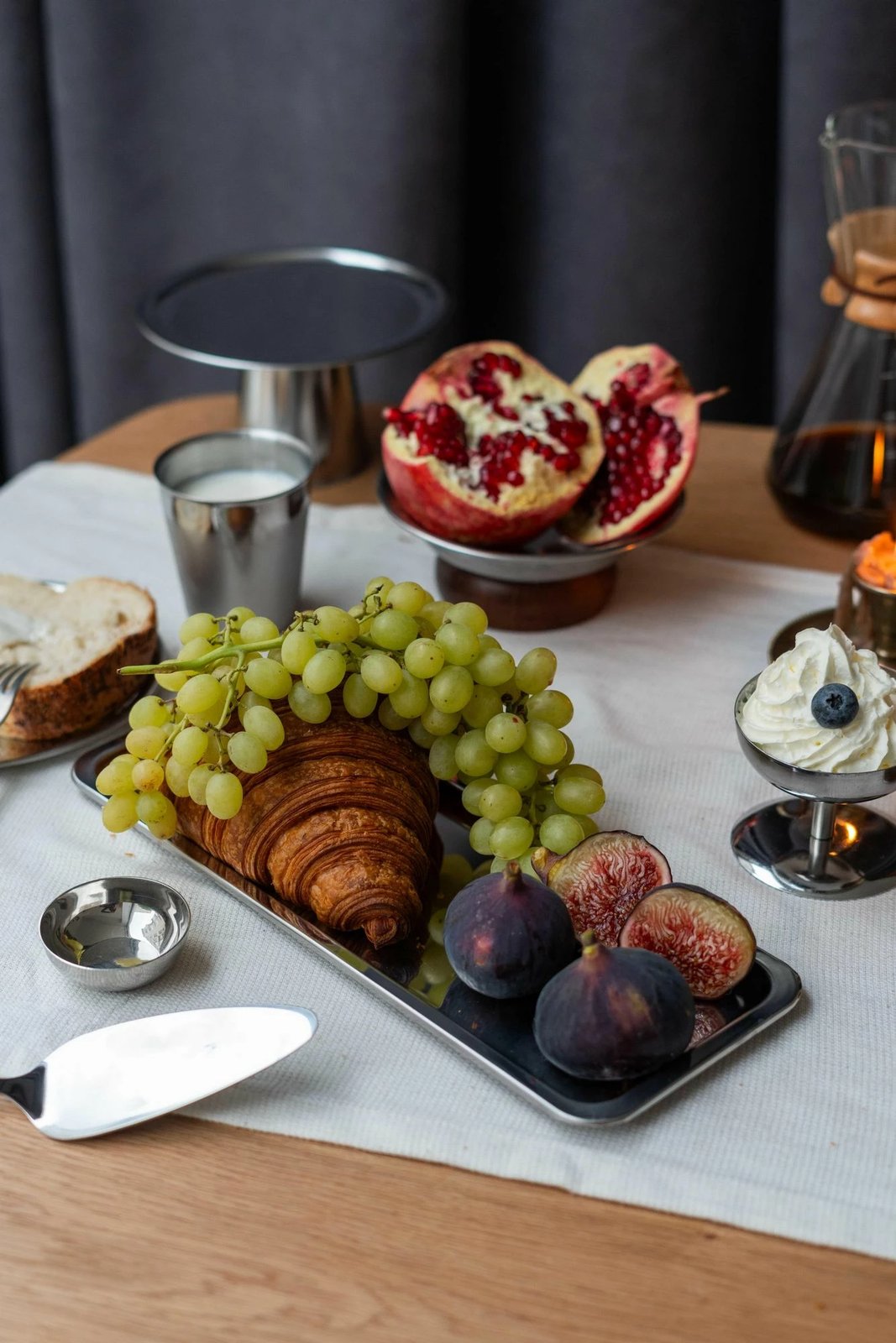 Pjatë prezantimi për ushqim, inox, ngjyrë argjendi, Hermia Concept, BSM1011, 33x13x1 cm