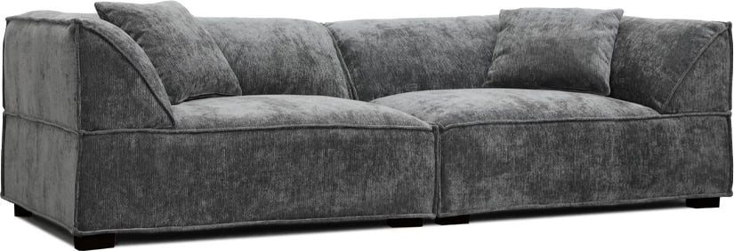 Kauç 3 vendësh, ngjyrë gri, 243x101x69cm