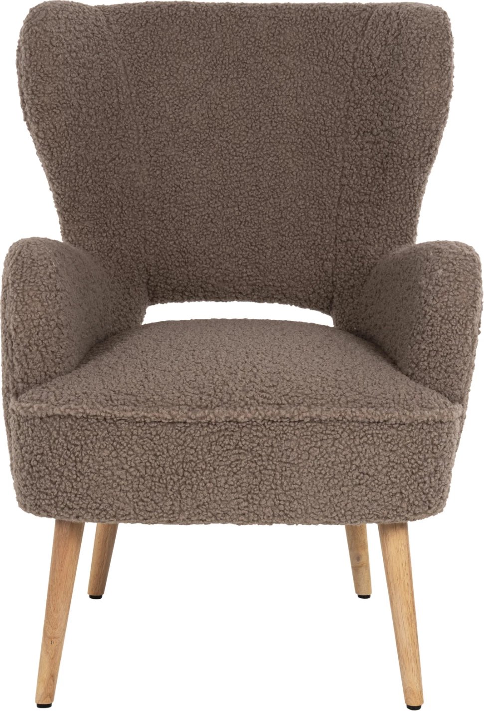 Fotelje MYLIE FH8394.25, pëlhurë boucle, ngjyrë kafe e çelur, 67x75x93H cm