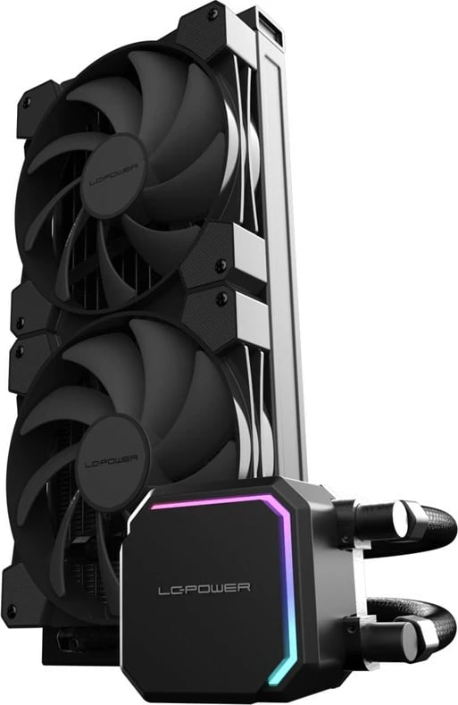 Ftohës uji all-in-one LC-Power LC-CC-280-B, 2x140mm, RGB, i zi