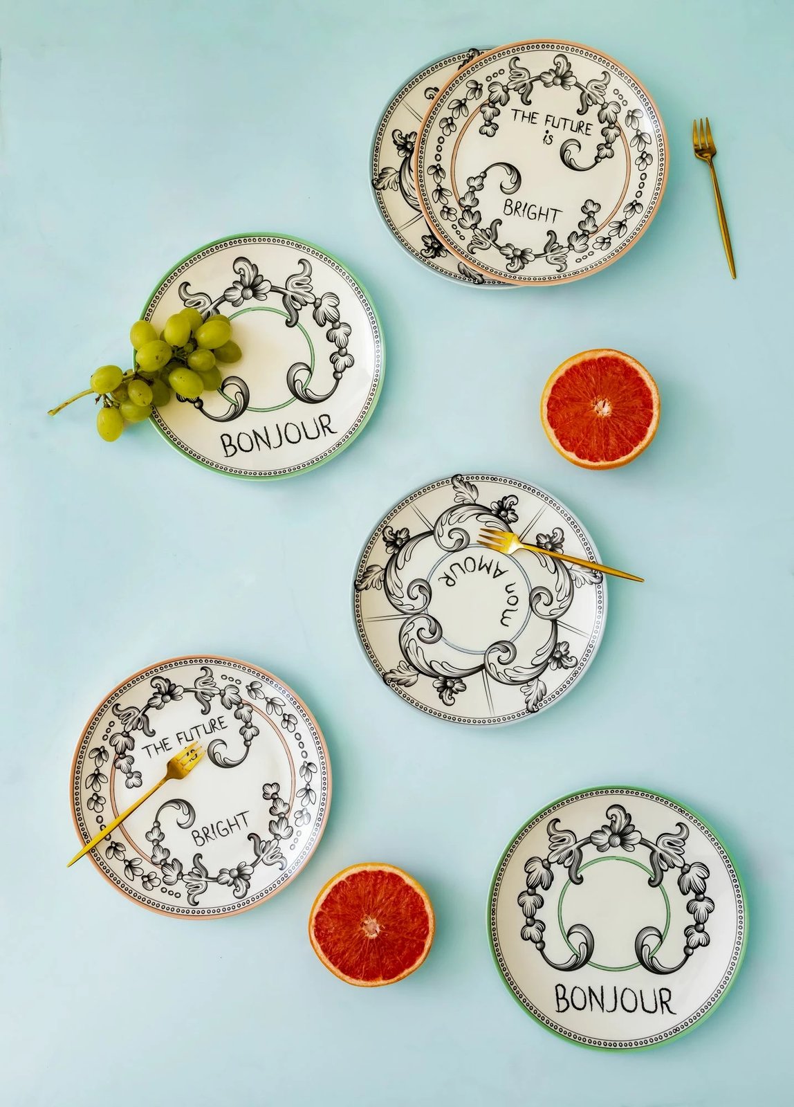 Set pjatash për ëmbëlsira (6 copë), Hermia, DNR0055