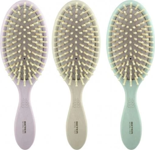 Furçë flokësh Beter Cepillo Neumático Natural Fiber, unisex, bezhë