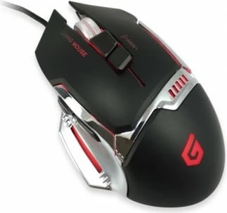 Maus gaming Conceptronic DJEBBEL02B, 4000 DPI, 8 butona, i zi/argjendtë