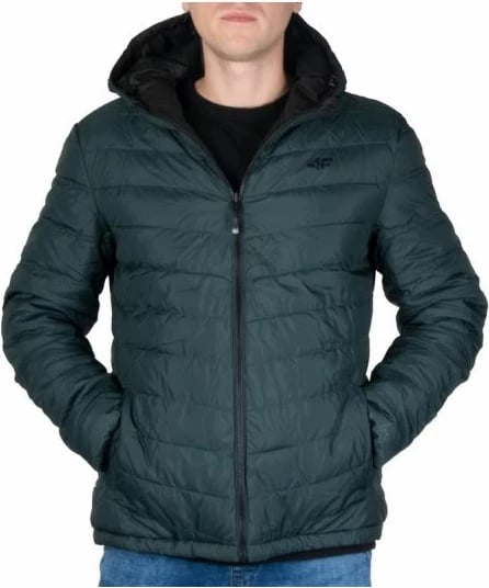 Jakne për meshkuj 4f, ngjyrë e zezë dhe jeshile