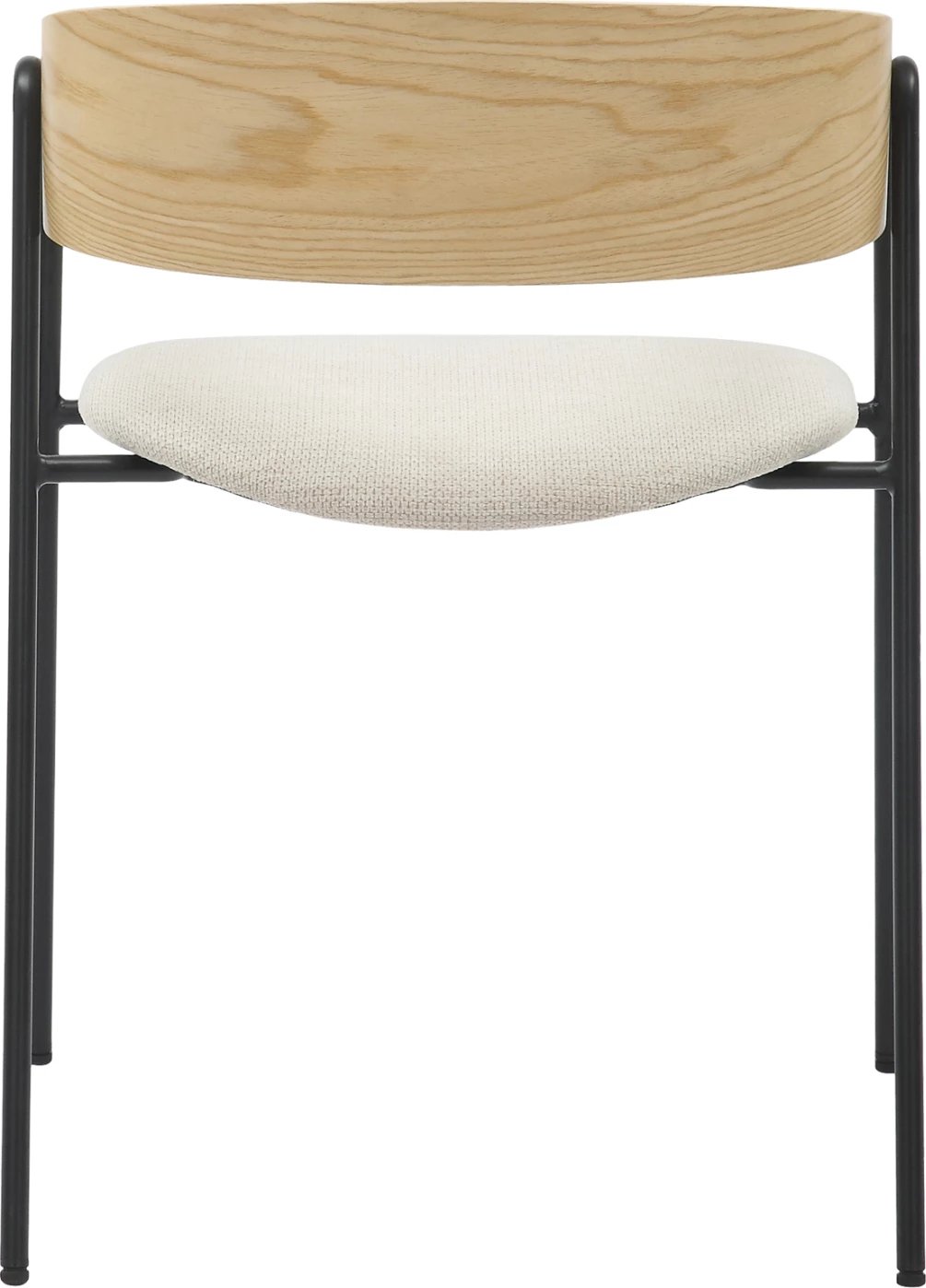 Karrige për ngrënie KORIN FH9975.01 metal-bezhë, dru, 54x51x72.5H cm, set prej 2 copë