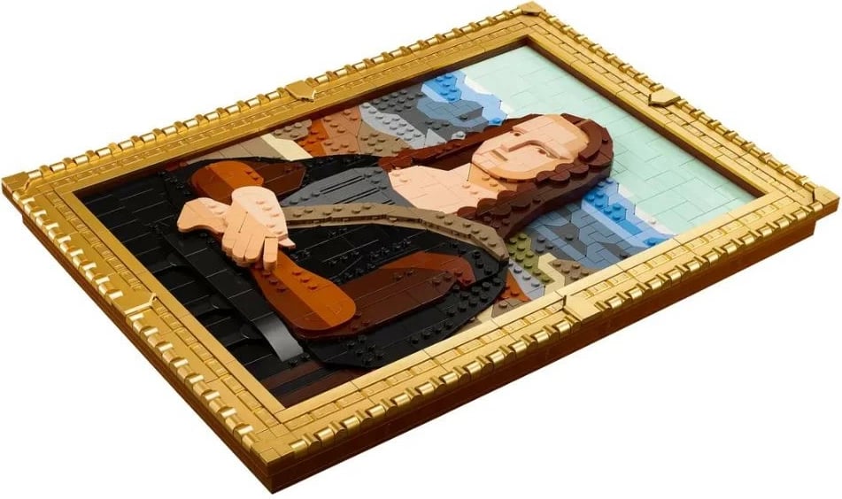 Set LEGO Art Mona Lisa 31213, 1503 pjesë, për të rritur, me kornizë të artë