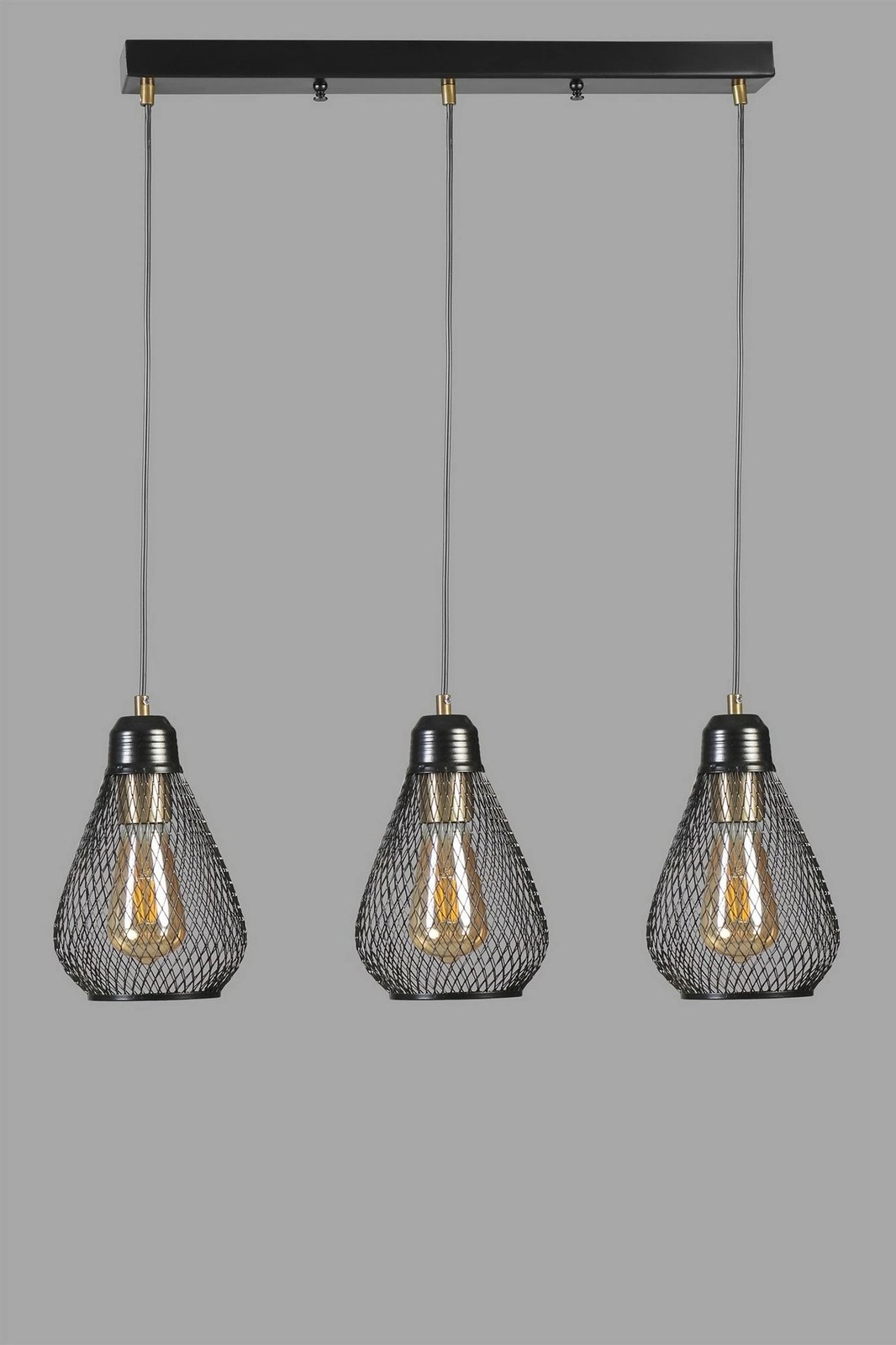 Llambë tavani Opviq Armut, 3 copë, e zezë, varëse