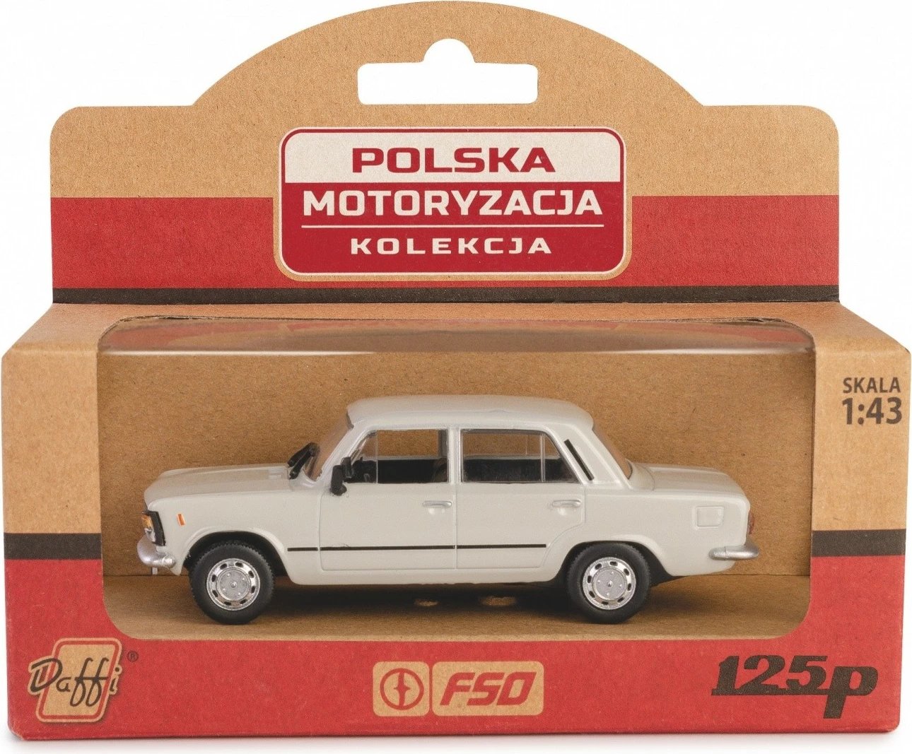 Model makine Daffi Polish Fiat 125p MR, 1:43, Metal/Plastik, Gri