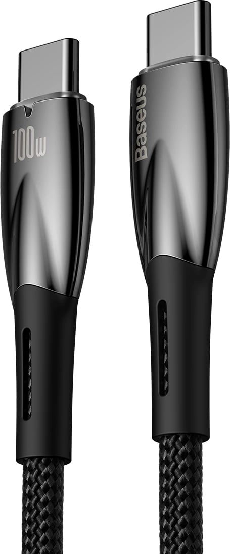 Kabllo USB-C në USB-C Baseus CADH000701, 1m, 100W, 5A, E zezë