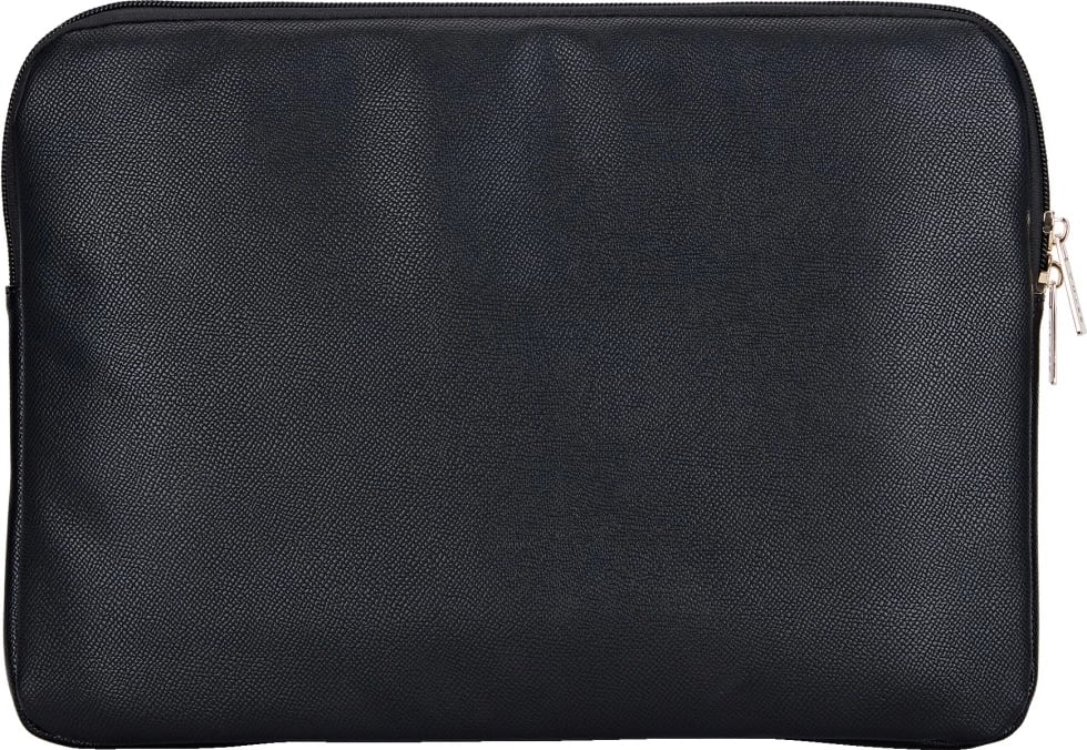 Çantë laptopi Guess Grained Zipper Pocket Triangle Logo 14", e zezë