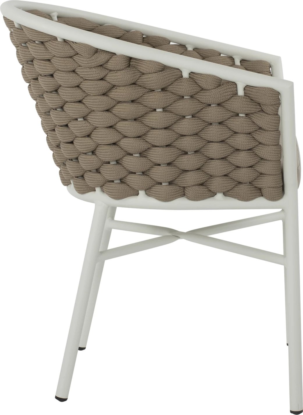 Karrige alumini FH5859.02, e bardhë dhe beixh me litar shkumë