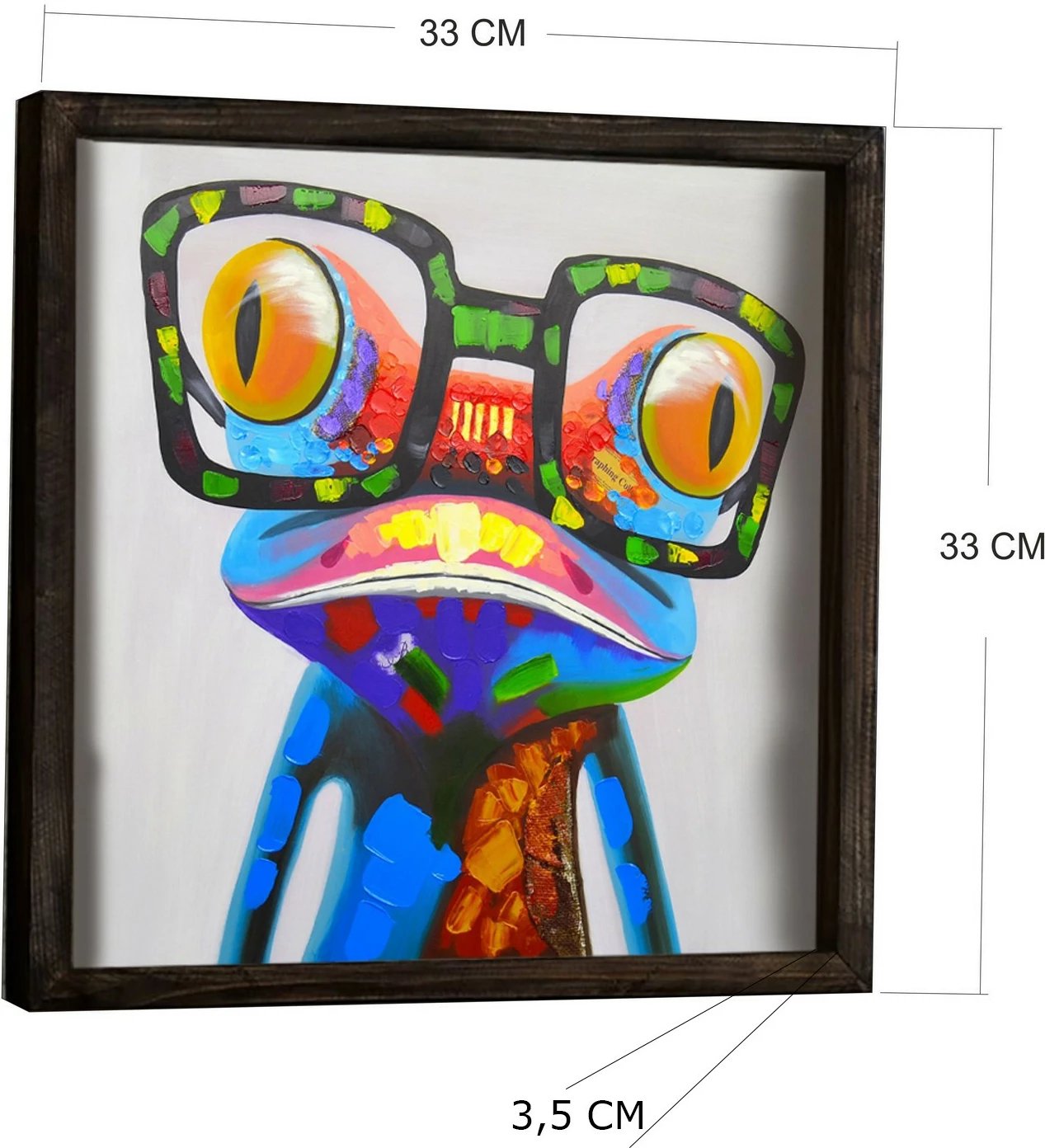 Pikturë dekorative me kornizë MDF, Wallity, KZM522, shumëngjyrëshe, 33x33cm