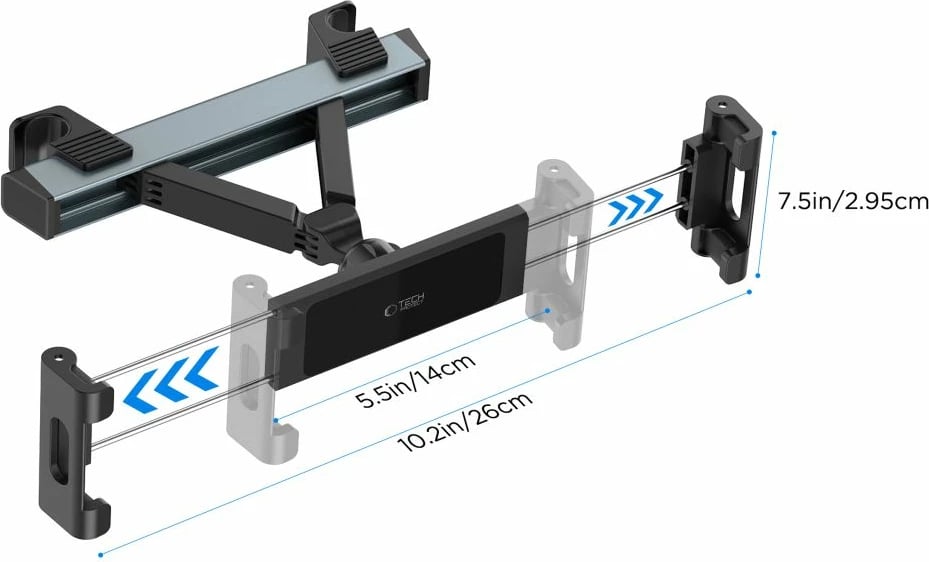 Mbajtës për tabletë/celular Tech-Protect V3 për mbështetëse koke, i zi