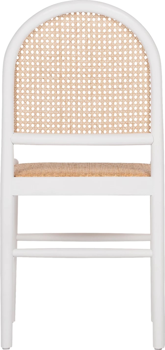 Karrige dru ahu, ngjyrë e bardhë-ratan bezhë, FH9407.03, 43x50x87H cm Karrige dru ahu, ngjyrë e bardhë-ratan bezhë, FH9407.03, 43x50x87H cm