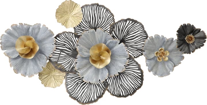 Dekor muri Jemiole Inart metal ngjyrë ari-gri 106x53x9.5cm