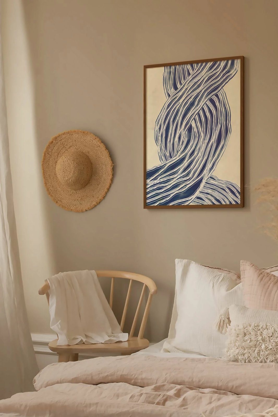 Pikturë dekorative me kornizë, shumëngjyrëshe, Wallity, Lmnmdlkahve15, 33x48cm