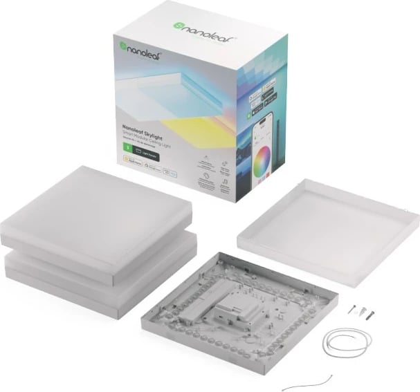 Panel ndriçimi i mençur Nanoleaf NF083K02-3SL, Wi-Fi, i bardhë, set