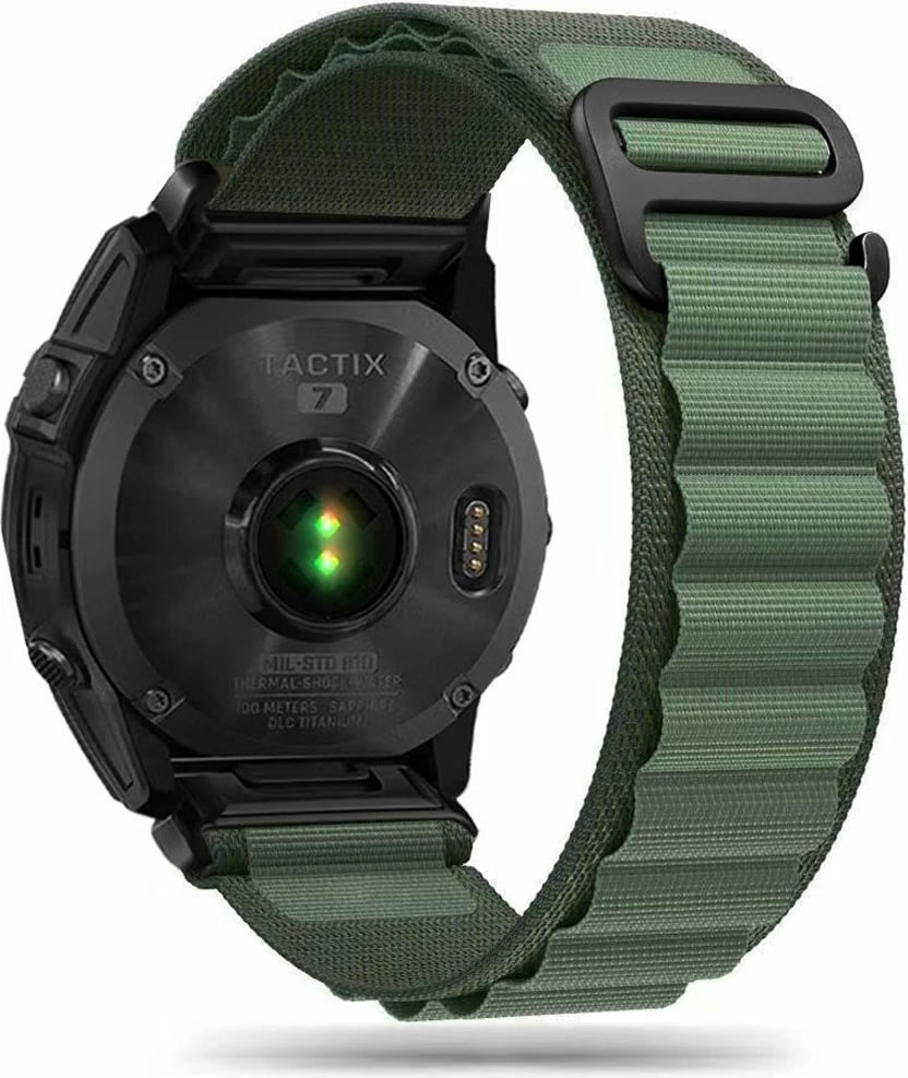Rrip najloni për smartwatch Tech-Protect Nylon Pro, për Garmin Fenix 5/6/6 Pro/7, e gjelbër e errët