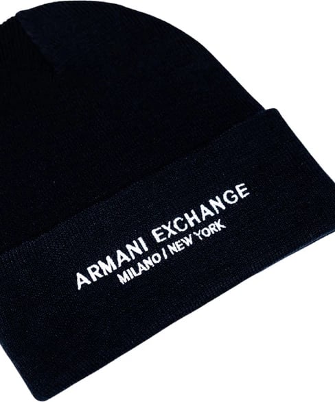 Kapelë Armani Exchange për meshkuj, e kaltërt Kapelë Armani Exchange për meshkuj, e kaltërt