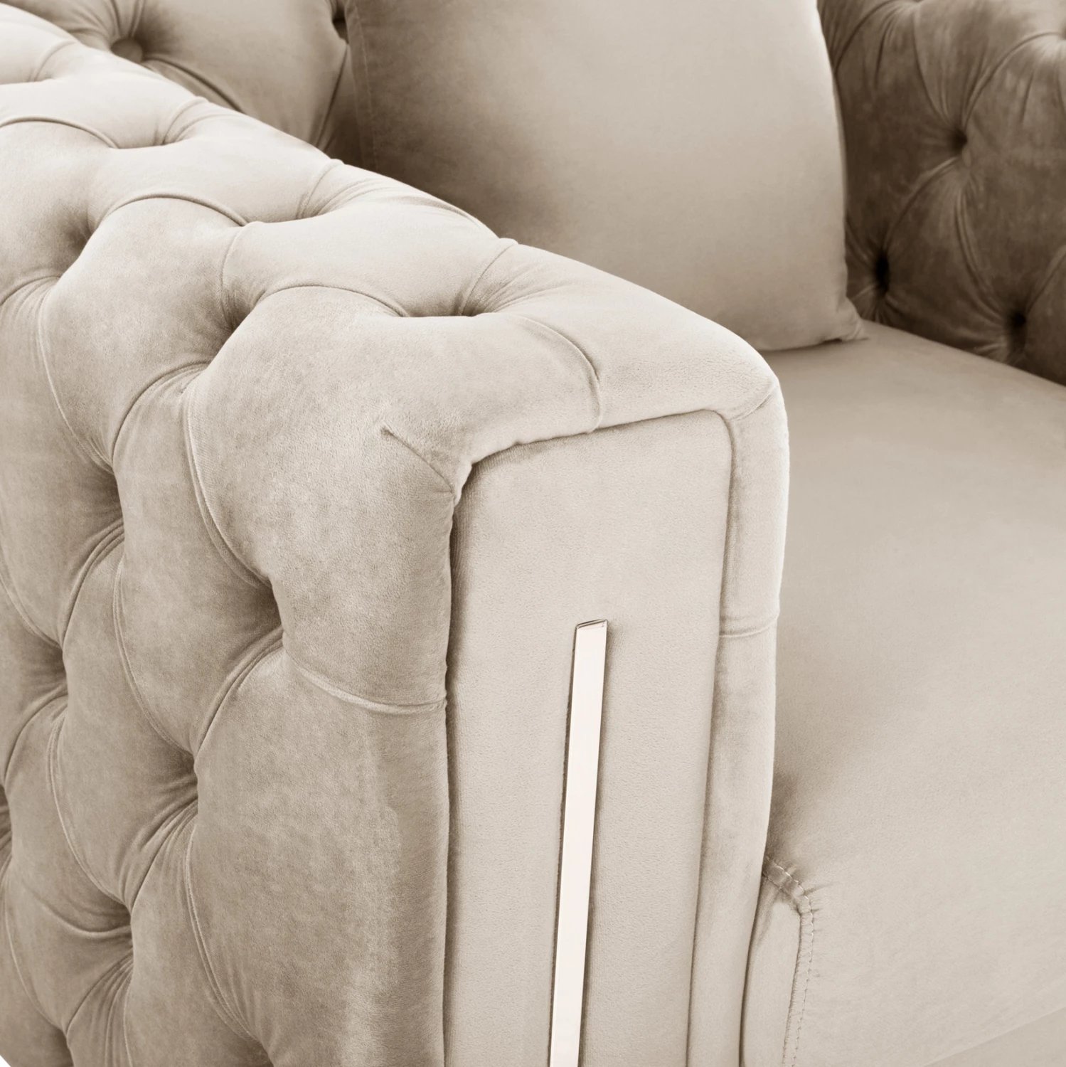 Fotelje Chesterfield krem, FH3261.02, 99x86.5x77H cm