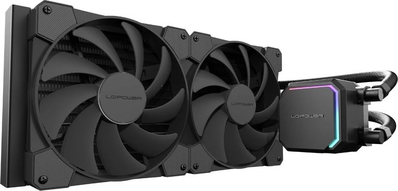 Ftohës uji all-in-one LC-Power LC-CC-280-B, 2x140mm, RGB, i zi