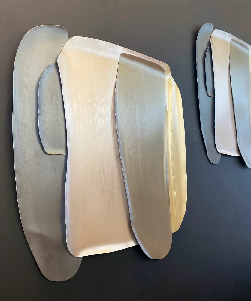 Dekor muri Dreamscape, metal shumëngjyrësh, 68x3x70cm