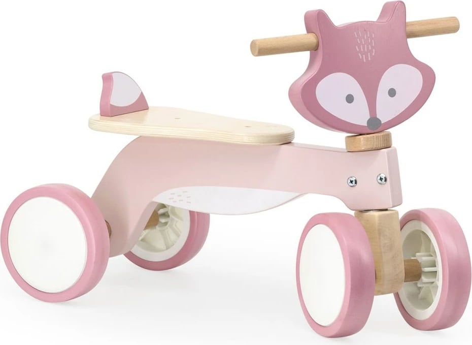 Ride-on druri me 4 rrota, Viga PolarB 44239, bllokim drejtimi, goma EVA, për 12m+, dizajn dhelpër, rozë