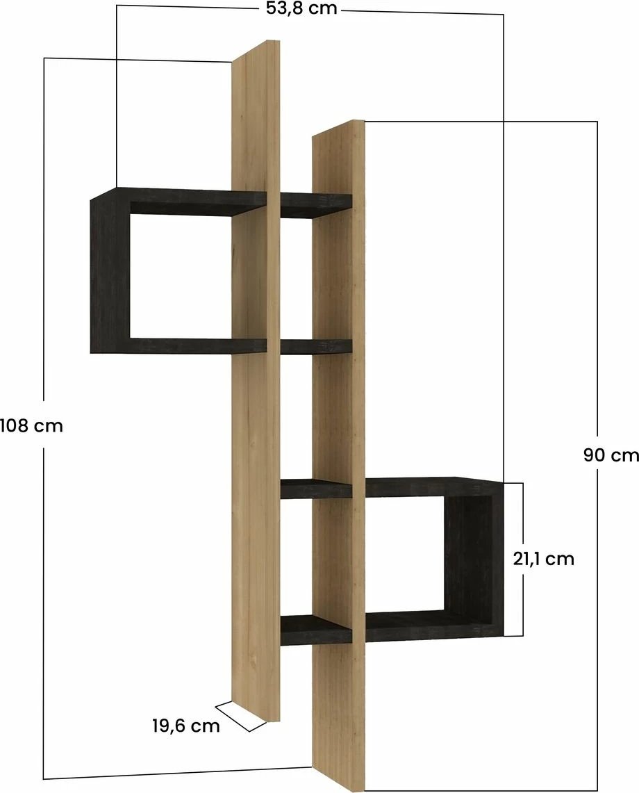 Raft muri Hanah Home, Emse, ngjyrë lis safir, antracit