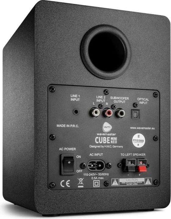 Sistem zëri wireless Wavemaster CUBE MINI NEO, 2.0 kanale, 36W, Bluetooth, e zezë