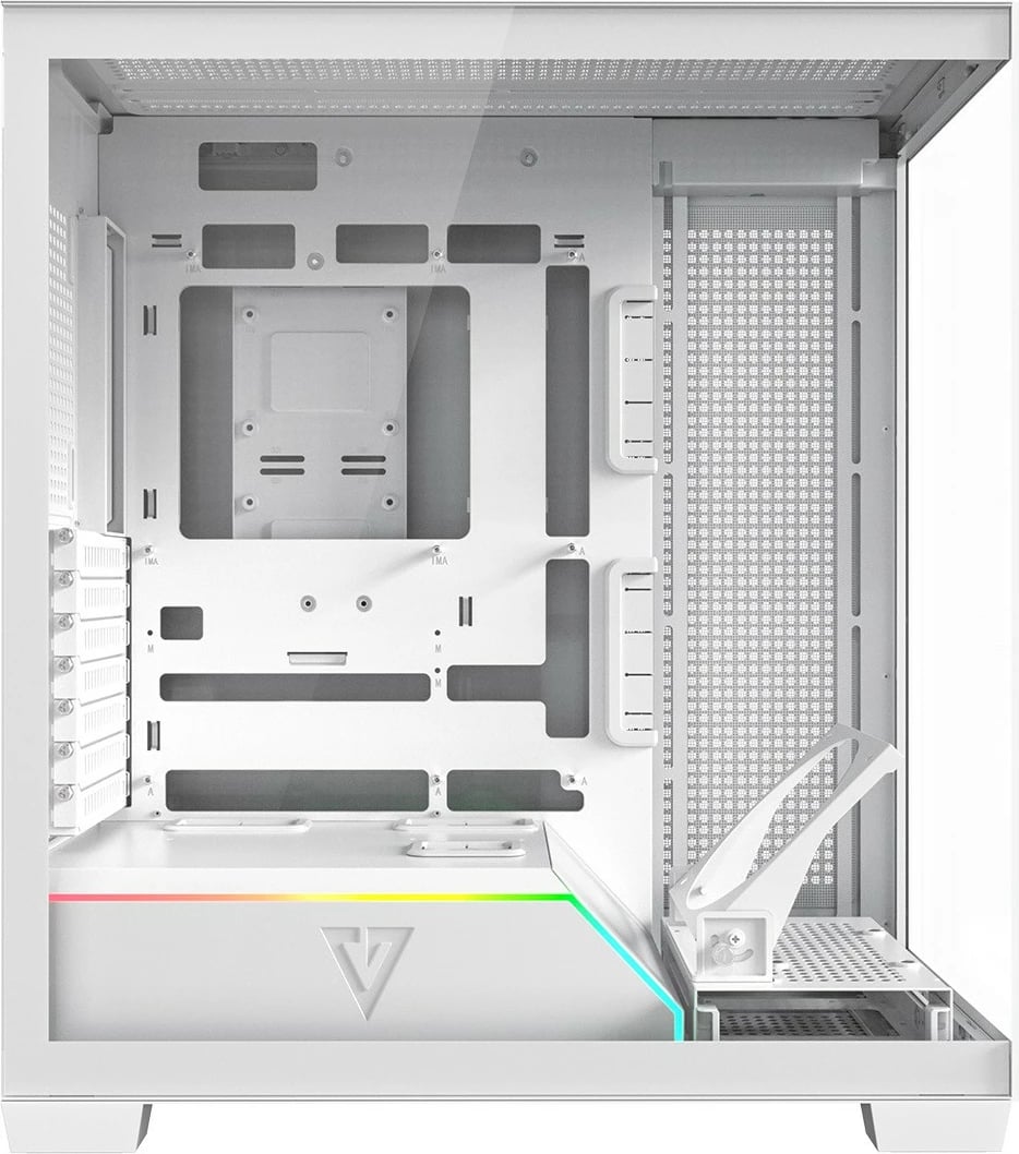 Kasë MODECOM VOLCANO STELLAR PLUS AT-STELLAR-PLUS-NF-0000-20 Midi Tower ATX ARGB Tempered Glass USB-C e bardhë