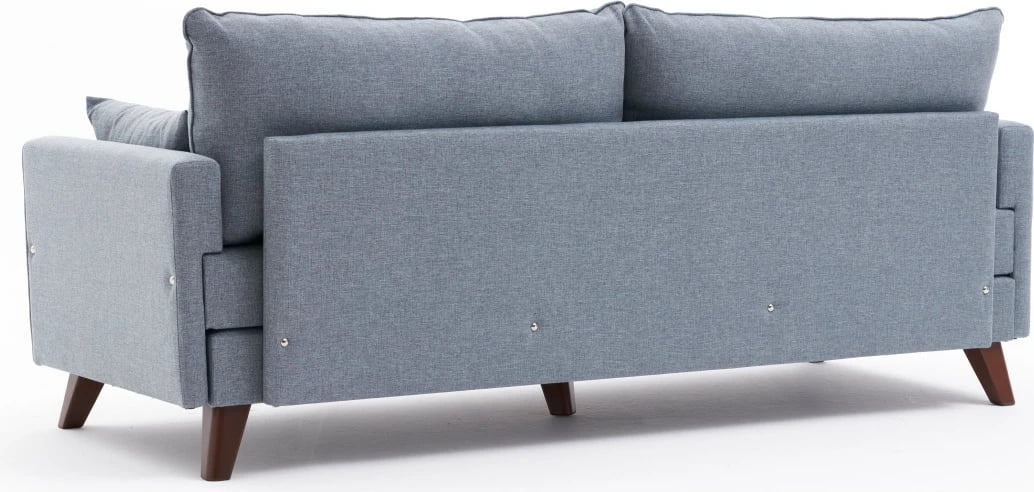 Krevat-sofa treshe, ngjyrë kaltër, Bella Soft, Atelier del Sofa