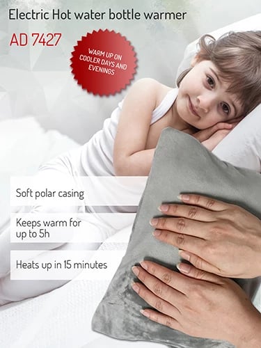 Shishe uji e ngrohtë elektrike, Adler AD 7427, 360W, 30x22x6.5 cm, ngrohje 15 min, mban ngrohtë deri 5h, gri Shishe uji e ngrohtë elektrike, Adler AD 7427, 360W, 30x22x6.5 cm, ngrohje 15 min, mban ngrohtë deri 5h, gri