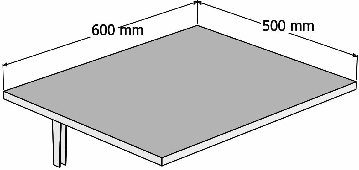 Tavolinë palosëse Hanah Home, Nur, e bardhë