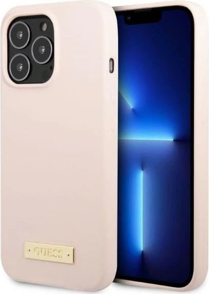 Mbështjellës Guess për iPhone 13 Pro Max 6.7", silikon, MagSafe, rozë