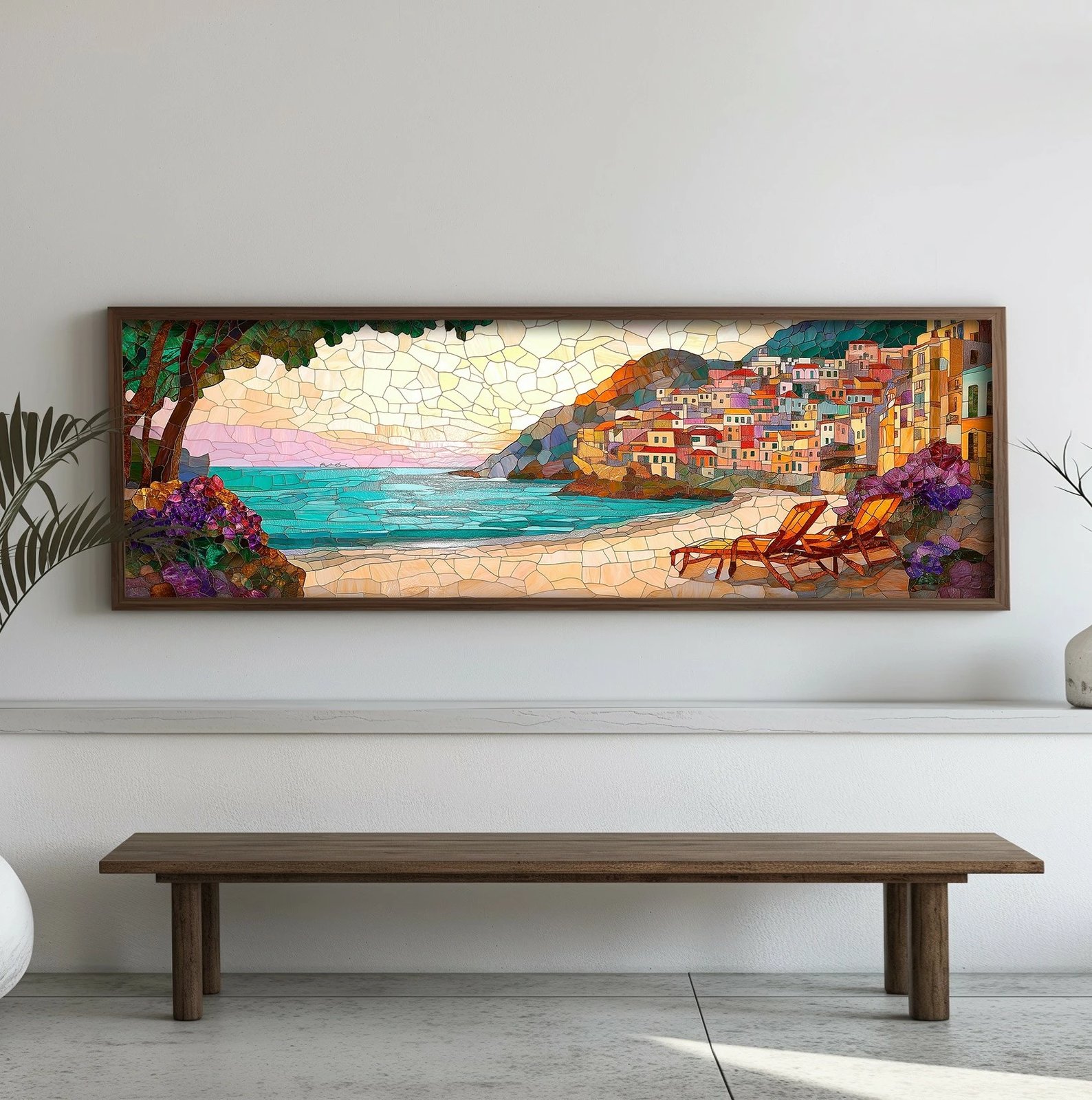 Pikturë dekorative me kornizë MDF, Wallity, EMR064, shumëngjyrëshe