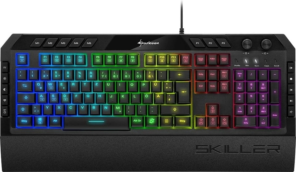 Tastierë Sharkoon Skiller SGK5, Wired, USB, Mekanike, RGB LED, E zezë