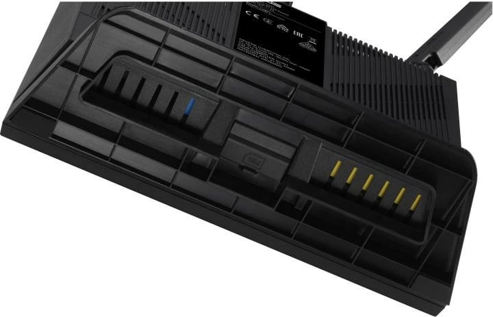 Ruter Wi‑Fi 6 LTE, Asus 4G-AX56 (90IG06G0-MO3110), AX1800 dual-band, modem 4G Cat 6 me Nano SIM, 4x Gigabit LAN, e zezë