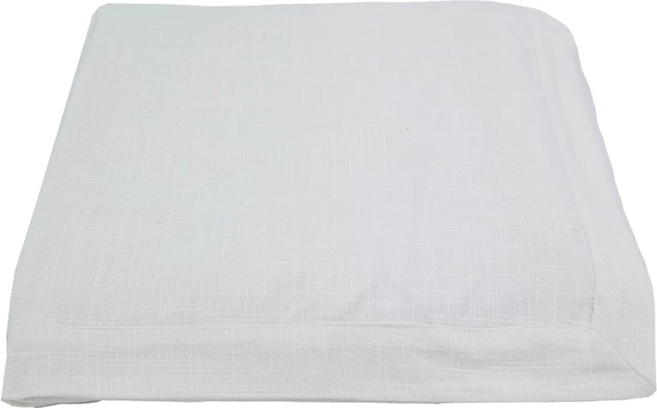 Mbulese tavoline pambuku e bardhë, 240x140cm