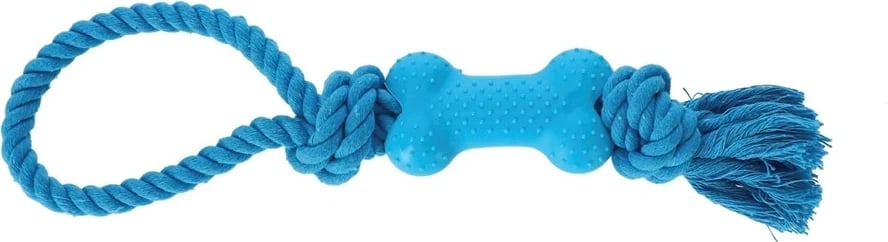 Lodra për qen, DINGO, Kockë Freskuese Denta - 30 cm, Blu