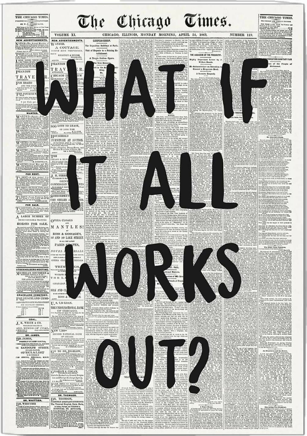 Pikturë dekorative me kornizë, MDF, Wallity, shumëngjyrëshe, Mp-00101, 50x70 cm