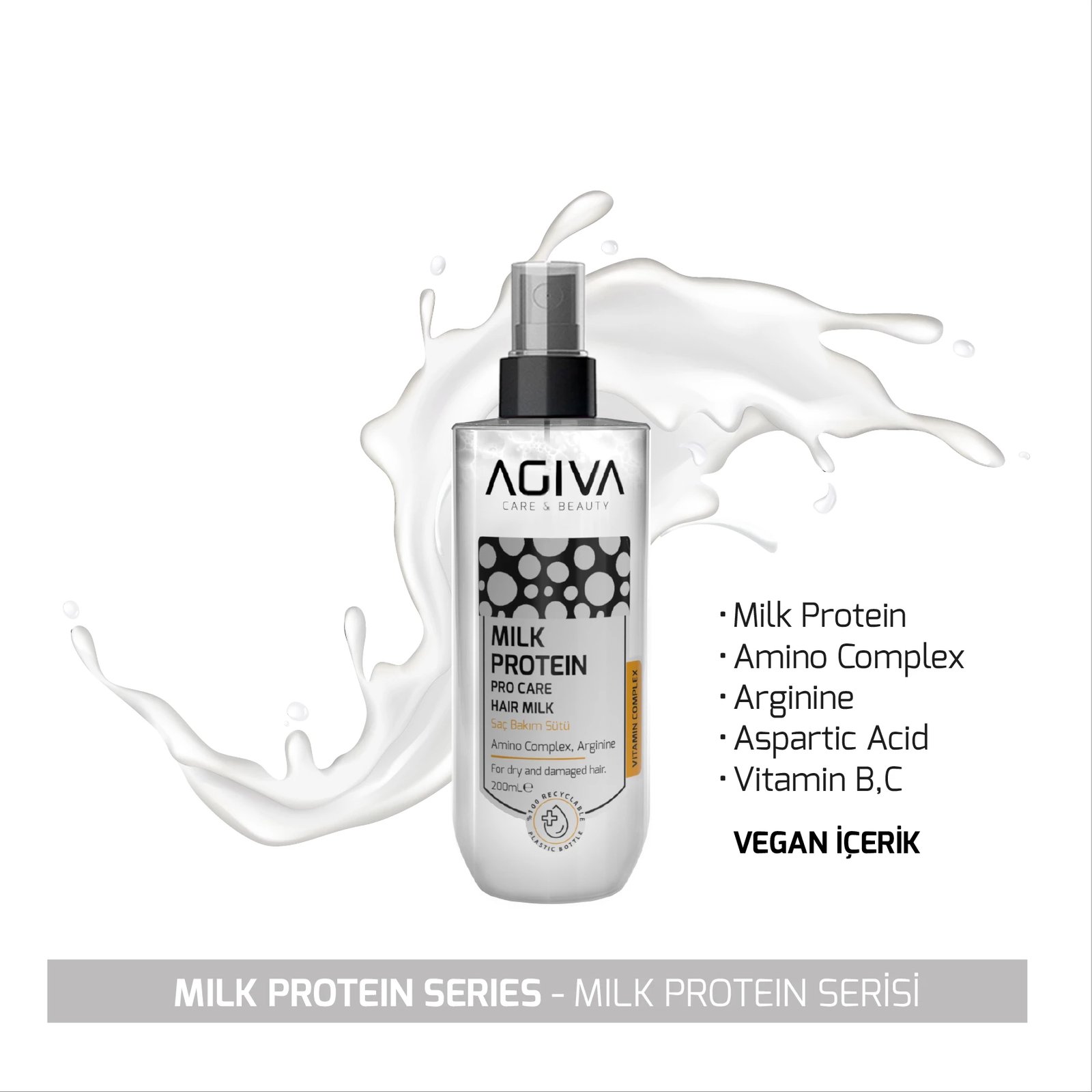 Qumësht për flokë Agiva Milk Protein Amino Complex Pro Care
