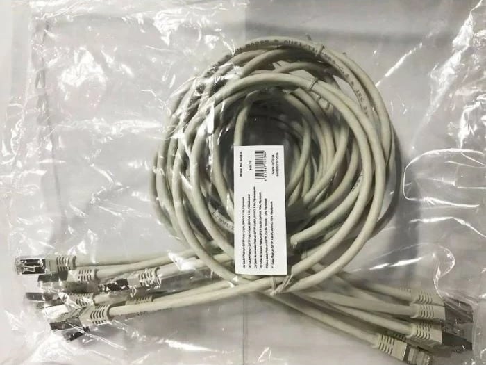 Kabllo rrjeti Cat6a Equip S/FTP, 1m, set 10 copë, gri