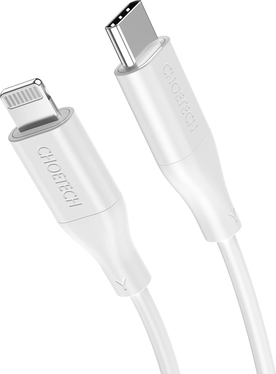 Kabllo karikimi dhe të dhënash Choetech IP0040, USB-C në Lightning, 1.2m, 30W, e bardhë