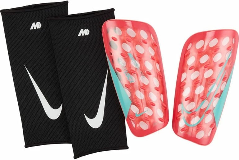 Mbrojtëse kërcinjsh Nike për futboll, të zeza dhe të kuqe