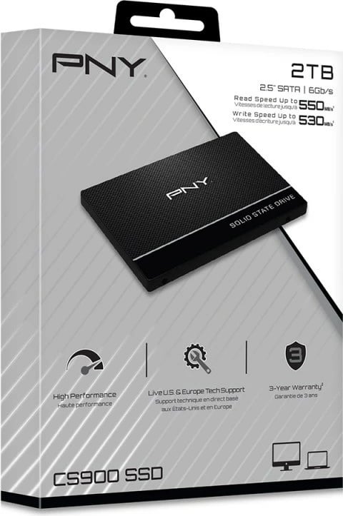 SSD Disk PNY SSD7CS900-2TB-RB, 2TB, 2.5", SATA III, i zi