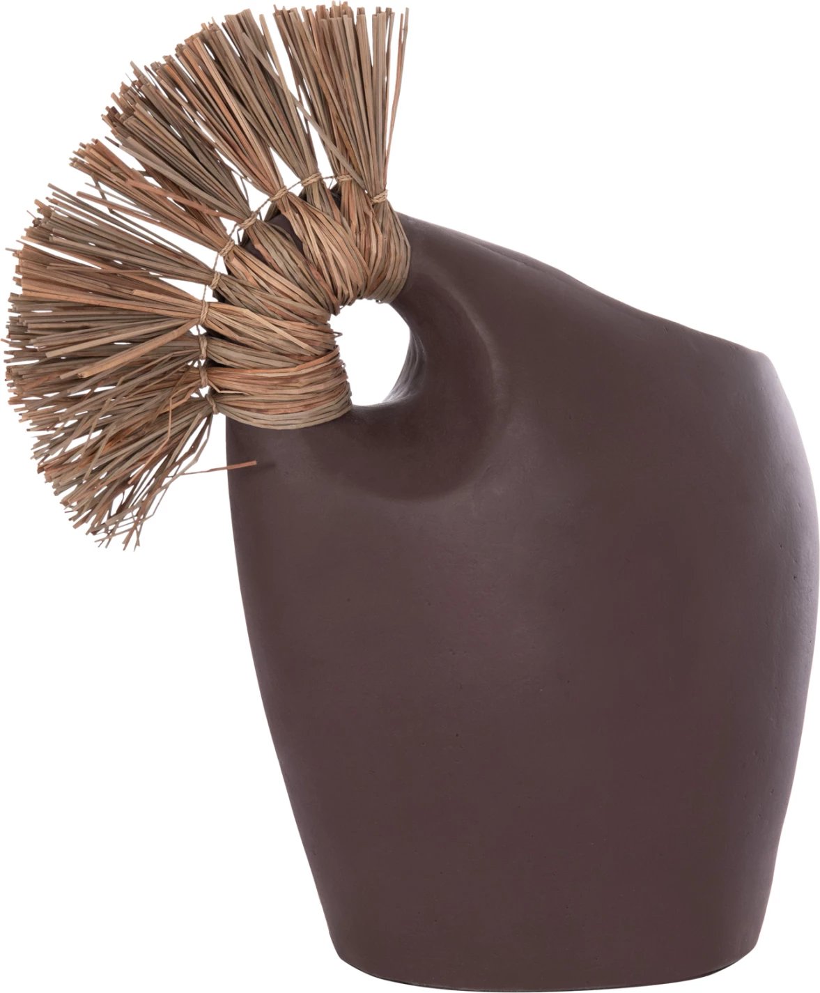 Vazo dekorative tavoline ALICA2, terrakotë, ngjyrë çokollate, bar i thatë, 44x18x50cm Vazo dekorative tavoline ALICA2, terrakotë, ngjyrë çokollate, bar i thatë, 44x18x50cm