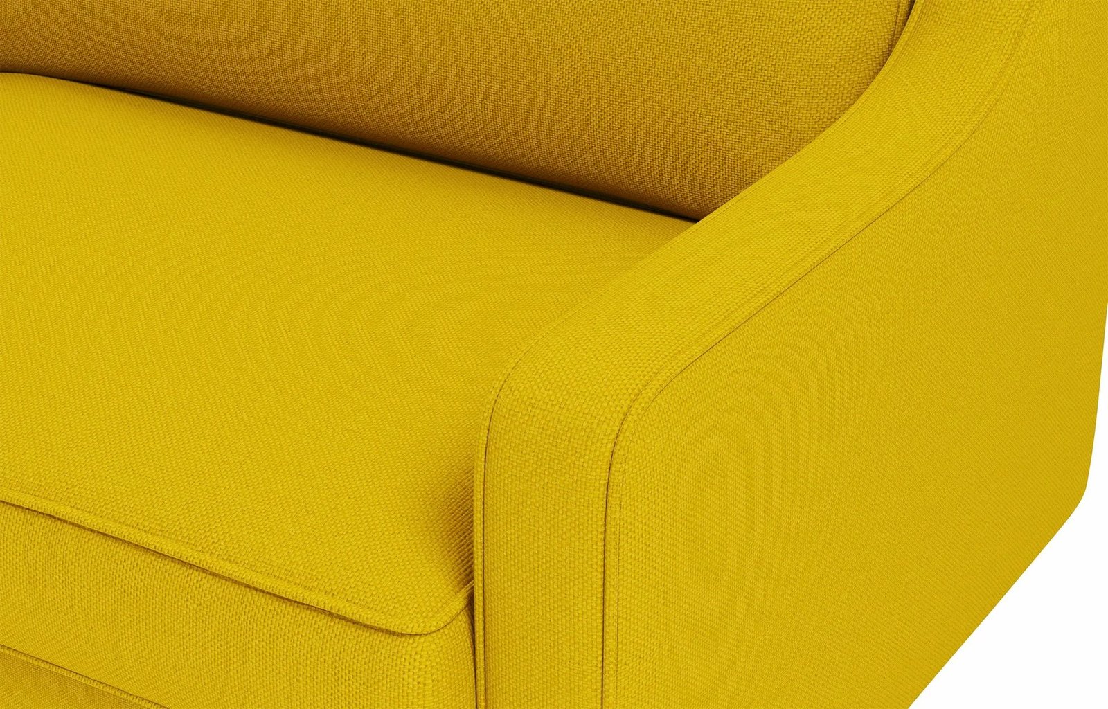 Divan treshe Robin 3, ngjyrë sunflower dhe walnut