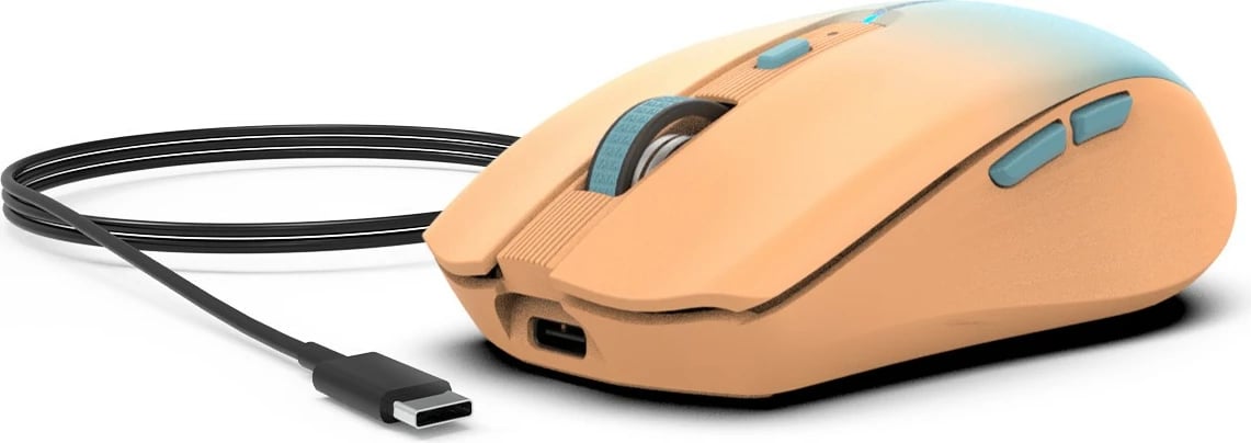 Maus Inca IWM-511RT, wireless & Bluetooth, 1600 DPI, 6 taste, portokalli/blu