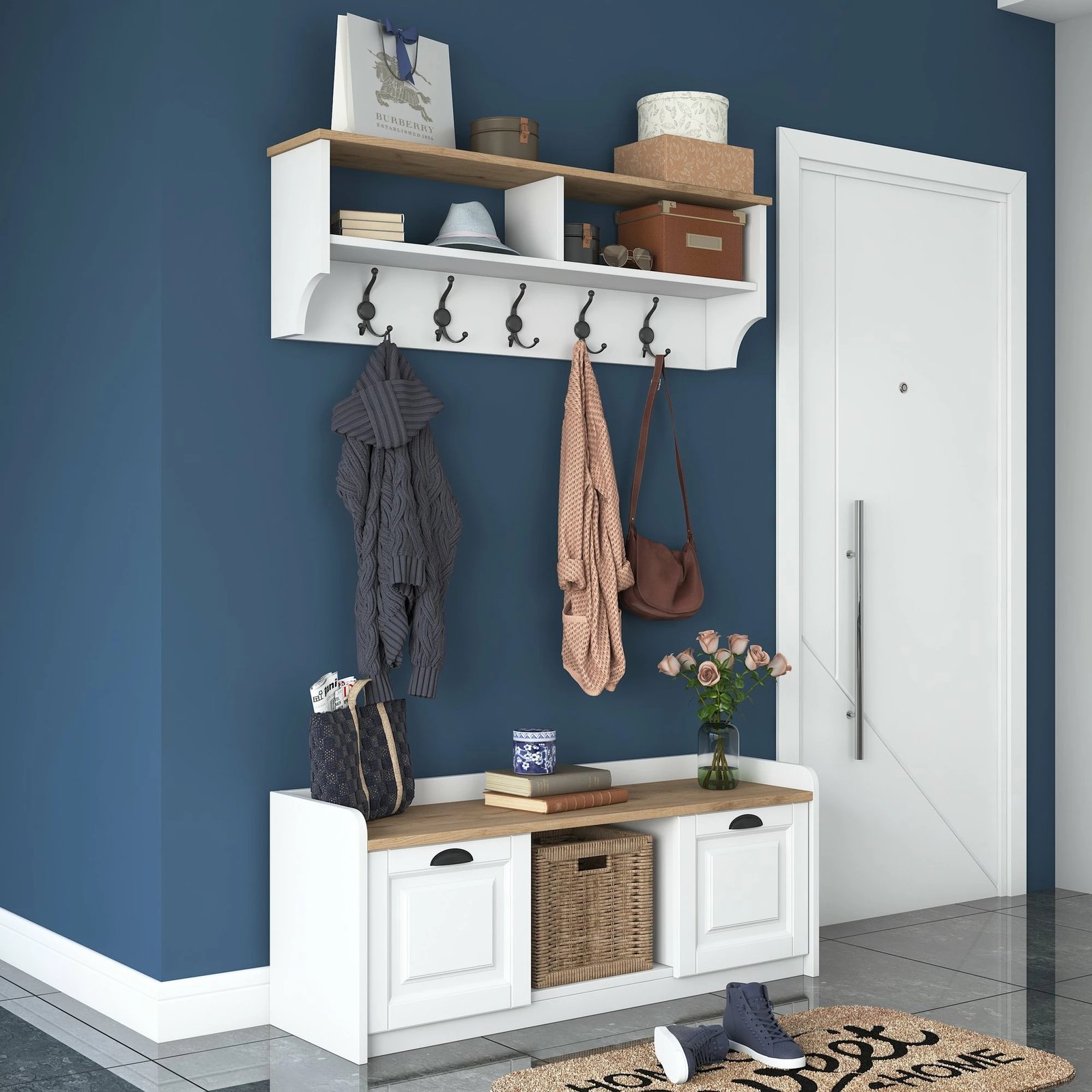 Stendë korridori Hanah Home, P2 - 1636, ngjyrë arre dhe e bardhë